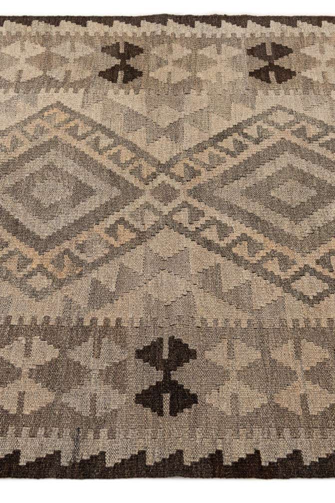 3' 4 x 4' 1 Hand Woven Kilim Maymana Wool Rug