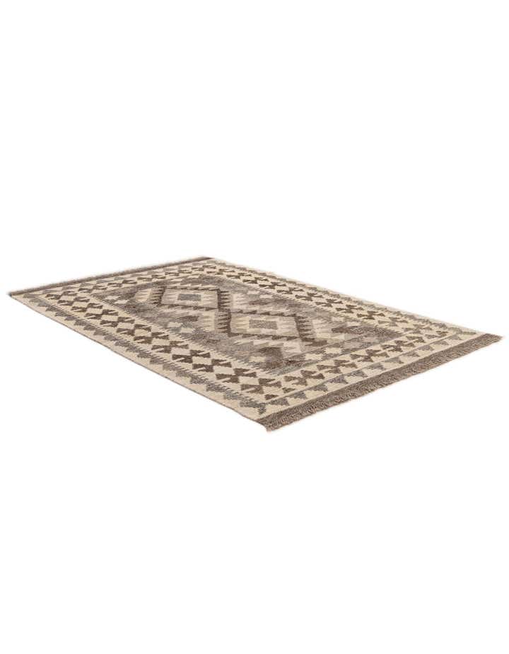 3' 3 x 4' 11 Hand Woven Kilim Maymana Wool Rug
