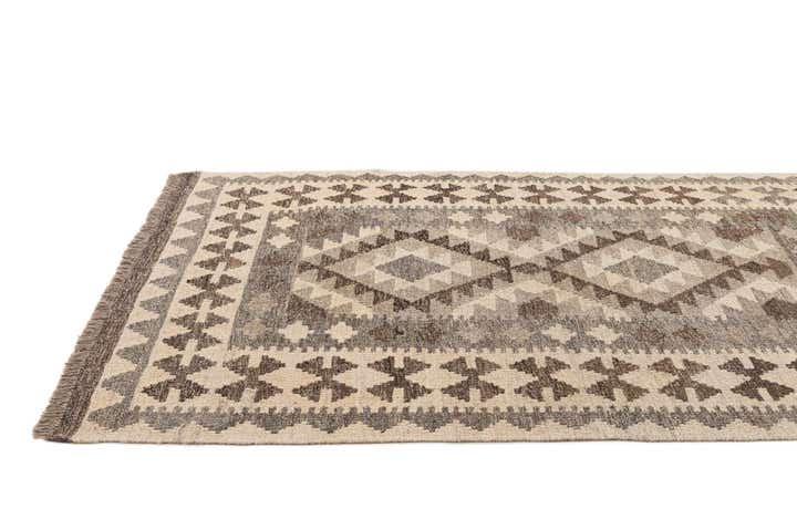 3' 3 x 4' 11 Hand Woven Kilim Maymana Wool Rug