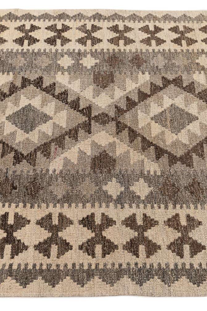 3' 3 x 4' 11 Hand Woven Kilim Maymana Wool Rug