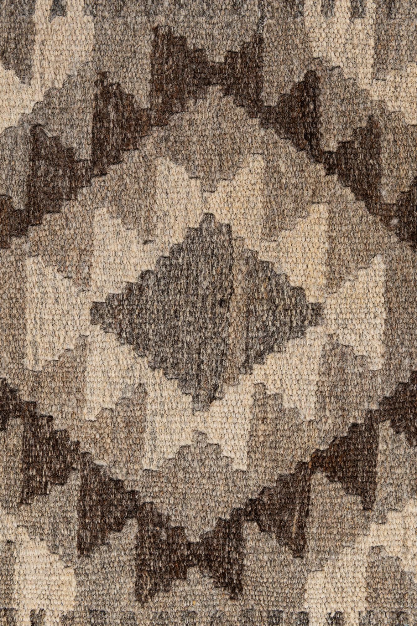 3' 3 x 4' 11 Hand Woven Kilim Maymana Wool Rug