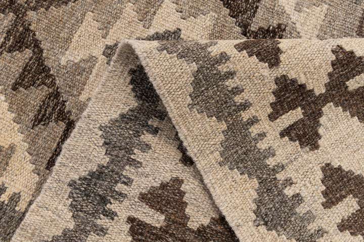 3' 3 x 4' 11 Hand Woven Kilim Maymana Wool Rug