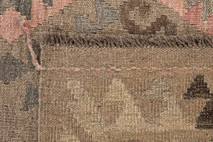 6' x 8' 3 Hand Woven Kilim Maymana Wool Rug