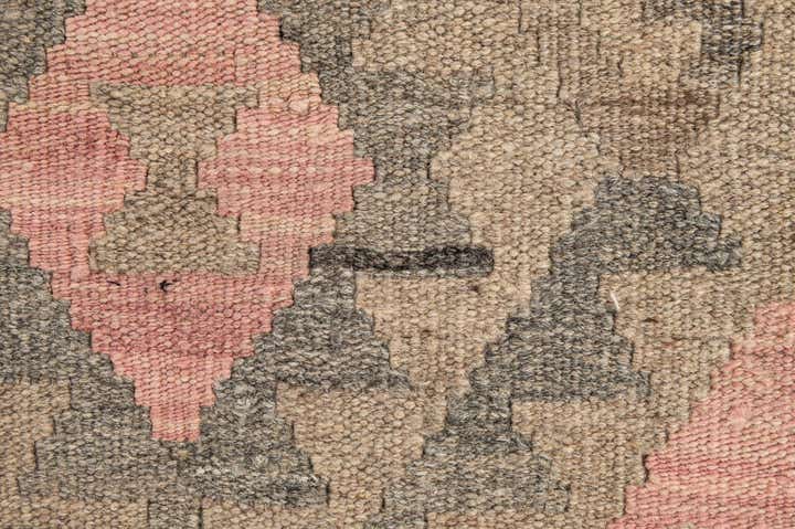 6' x 8' 3 Hand Woven Kilim Maymana Wool Rug