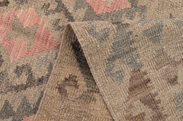 6' x 8' 3 Hand Woven Kilim Maymana Wool Rug