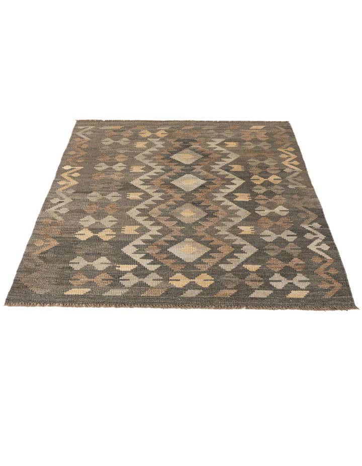10' 7 x 12' 1 Hand Woven Kilim Maymana Wool Rug