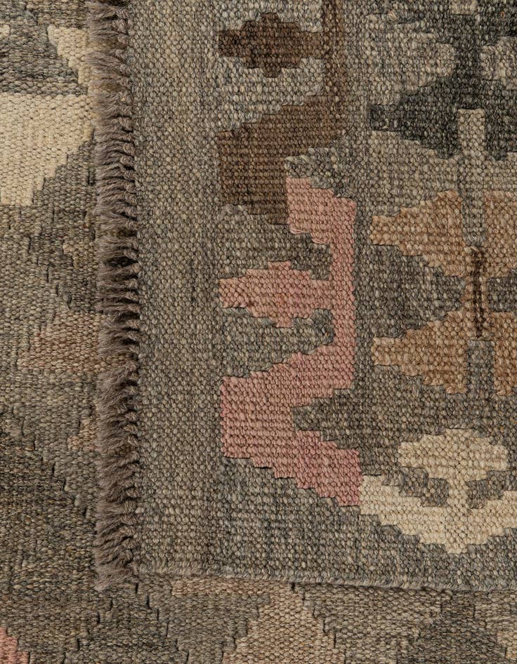 Detail image of 10' 7 x 12' 1  Hand Woven Kilim Maymana Wool Rug