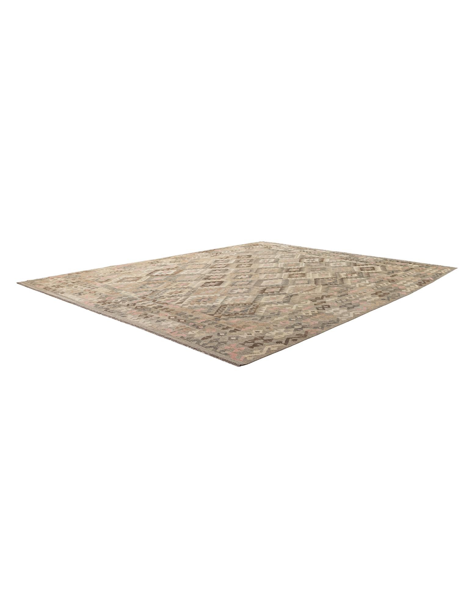 10' 7 x 12' 1 Hand Woven Kilim Maymana Wool Rug
