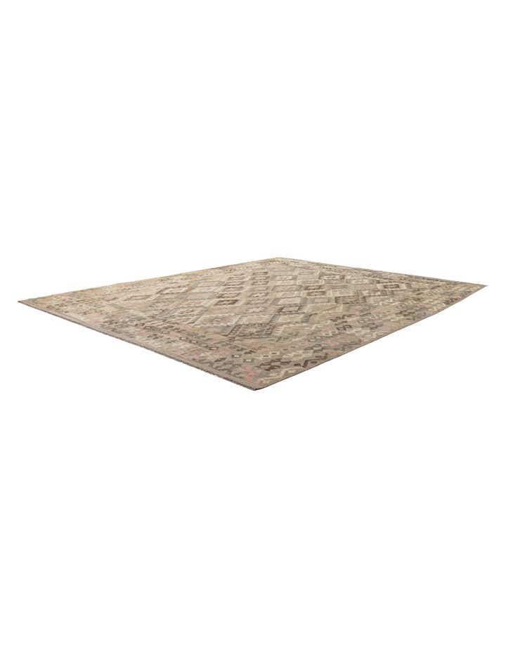 10' 7 x 12' 1 Hand Woven Kilim Maymana Wool Rug