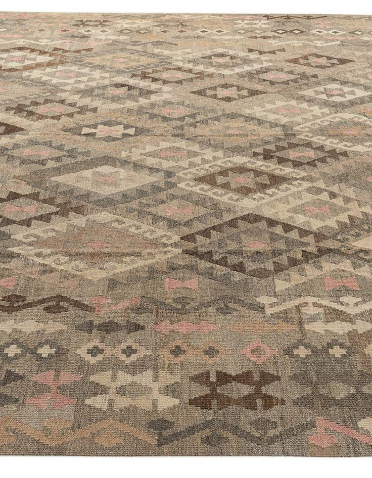 Detail image of 10' 7 x 12' 1 Hand Woven Kilim Maymana Wool Rug