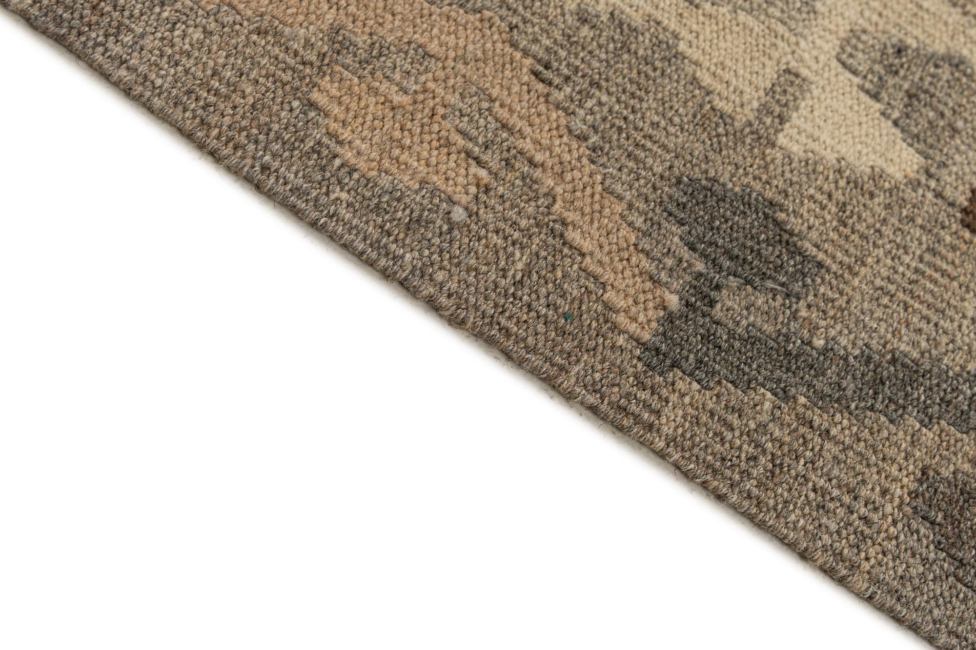 10' 7 x 12' 1 Hand Woven Kilim Maymana Wool Rug