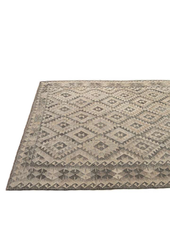 6' 10 x 9' 6 Hand Woven Kilim Maymana Wool Rug