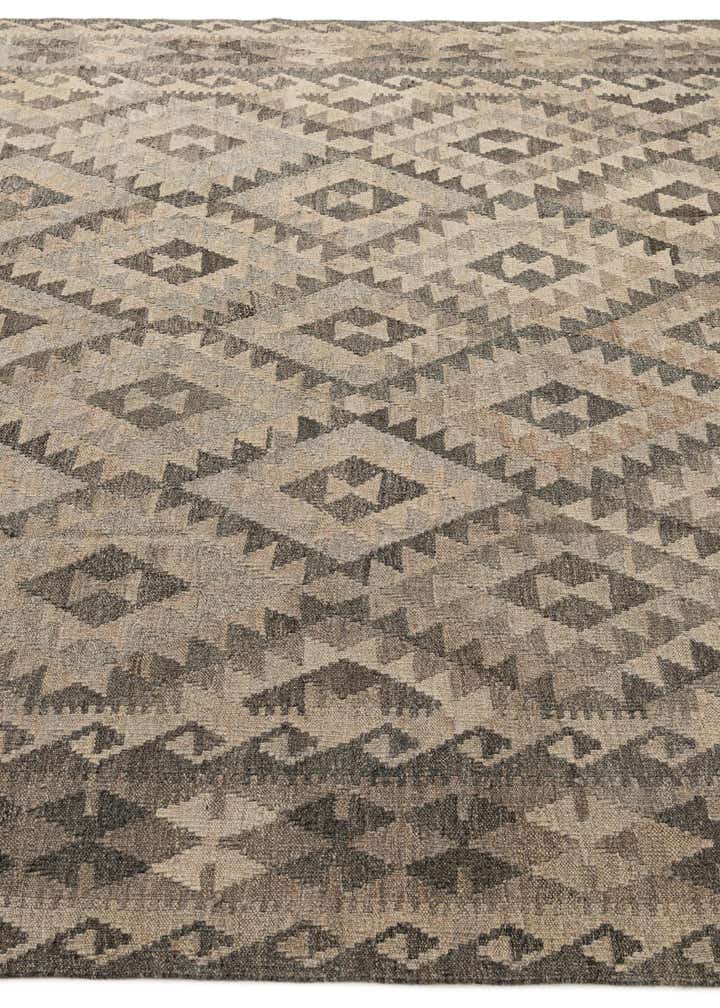 6' 10 x 9' 6 Hand Woven Kilim Maymana Wool Rug