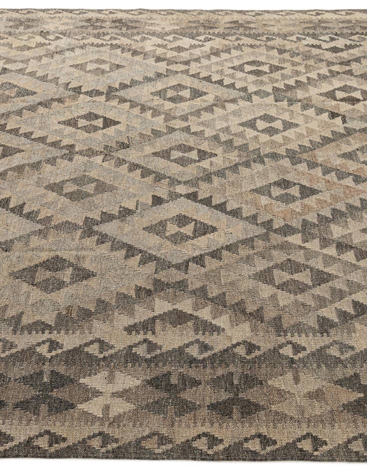 Detail image of 6' 10 x 9' 6 Hand Woven Kilim Maymana Wool Rug