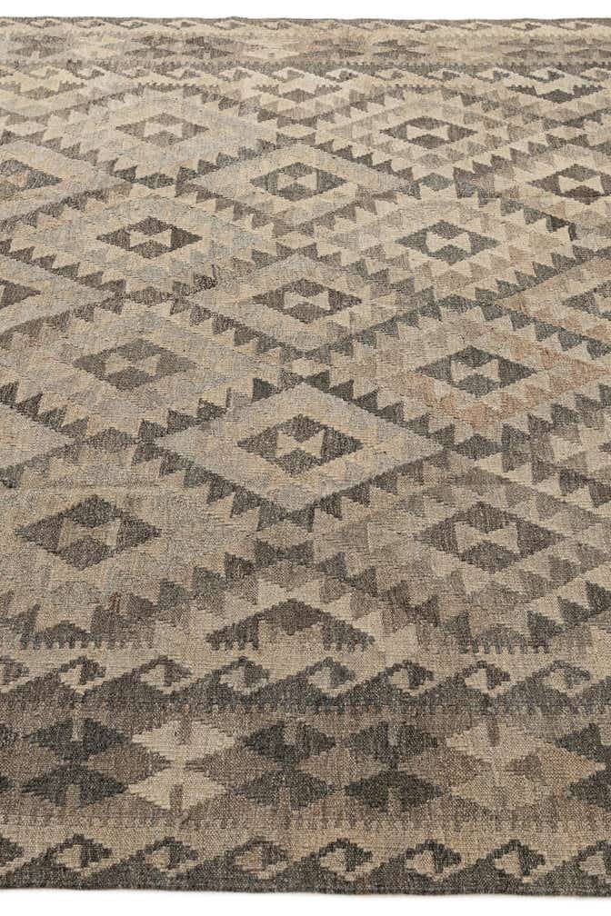 6' 10 x 9' 6 Hand Woven Kilim Maymana Wool Rug