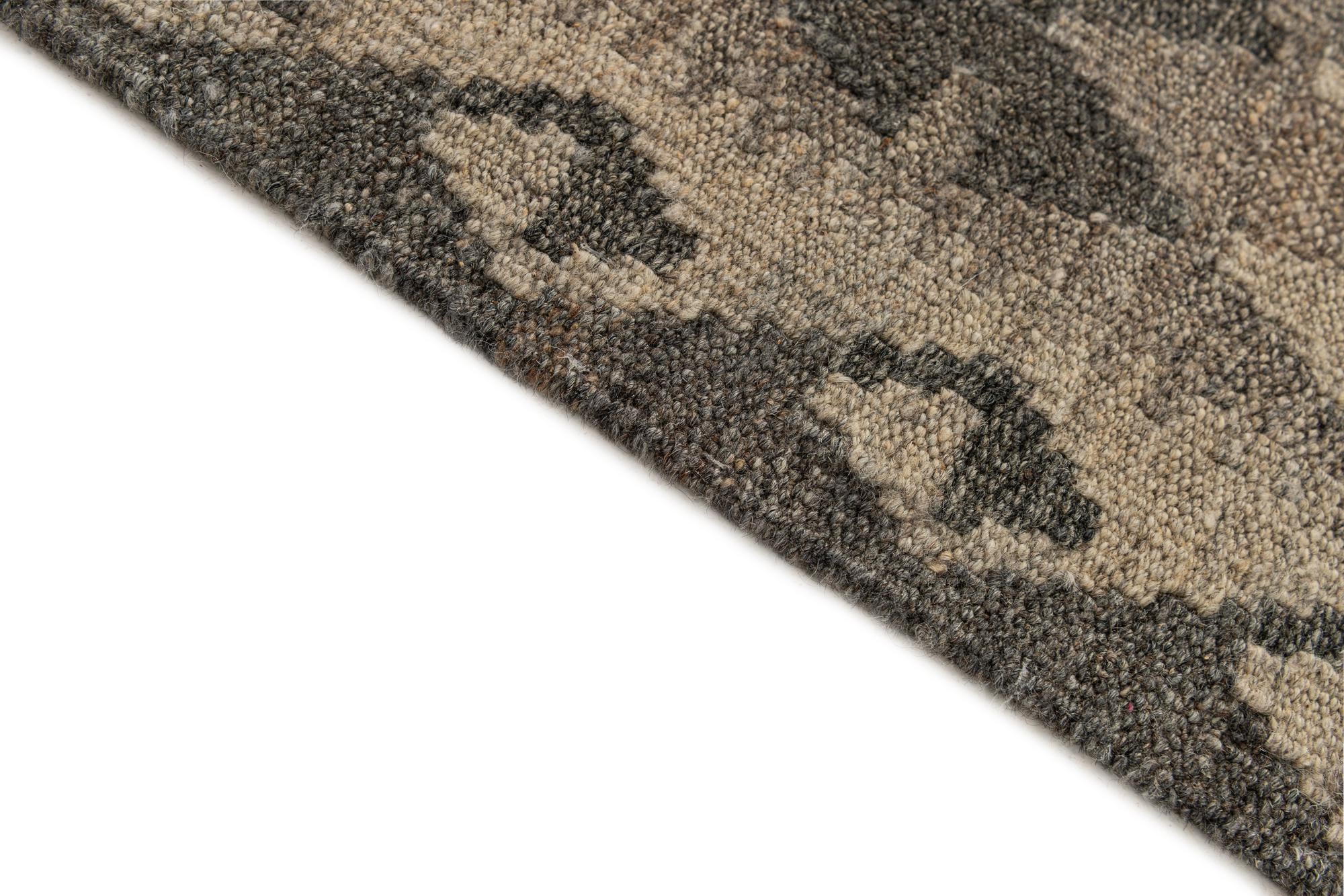 6' 10 x 9' 6 Hand Woven Kilim Maymana Wool Rug
