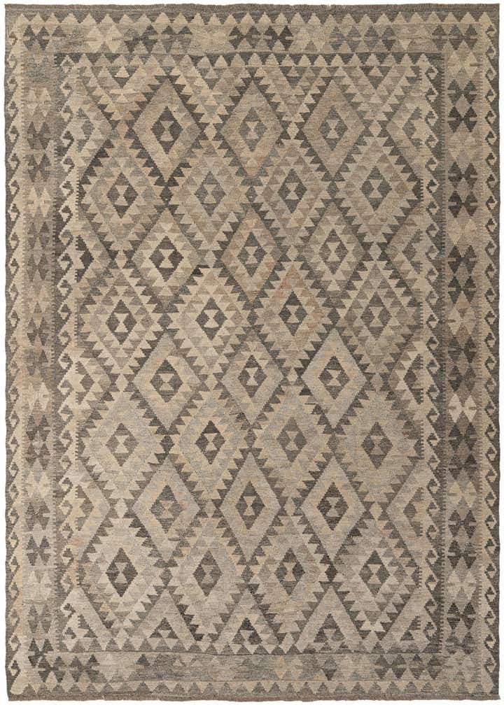 6' 10 x 9' 6 Hand Woven Kilim Maymana Wool Rug