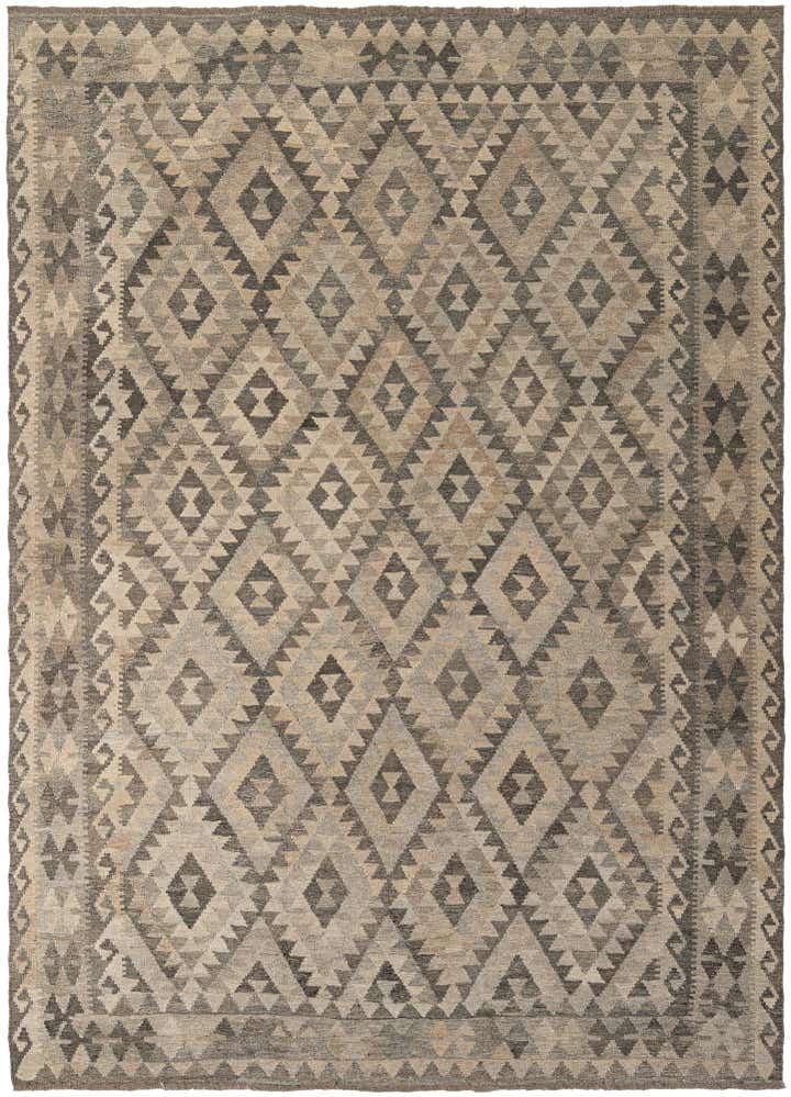 6' 10 x 9' 6 Hand Woven Kilim Maymana Wool Rug