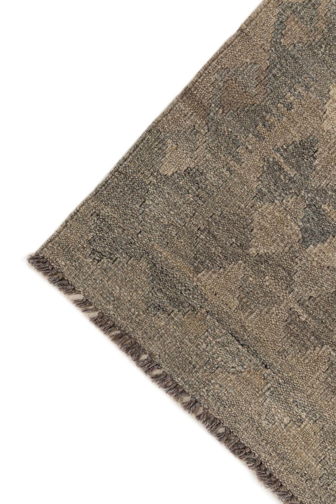 6' 11 x 10' 2 Hand Woven Kilim Maymana Wool Rug