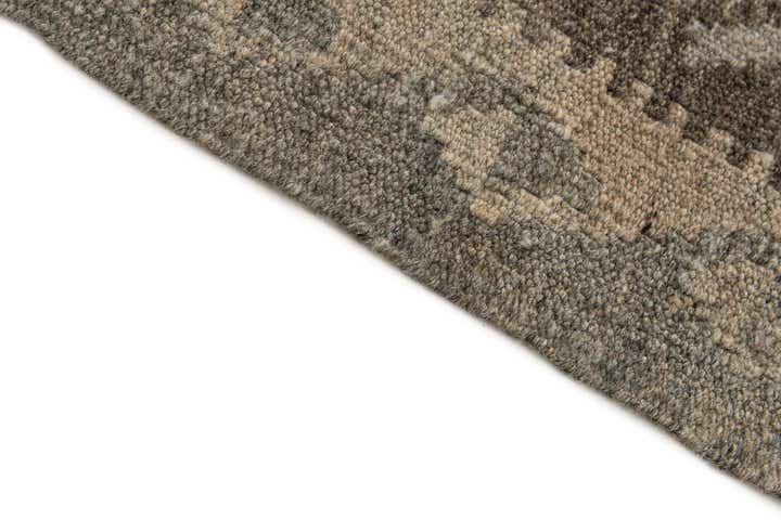 6' 11 x 10' 4 Hand Woven Kilim Maymana Wool Rug