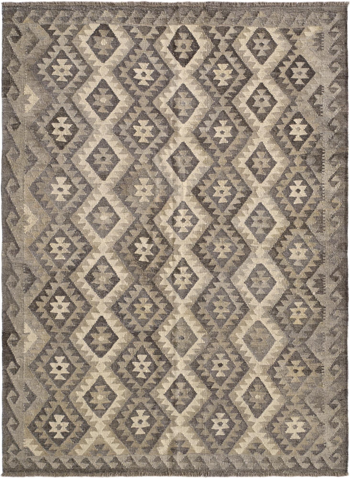 4' 10 x 6' 7 Hand Woven Kilim Maymana Rug