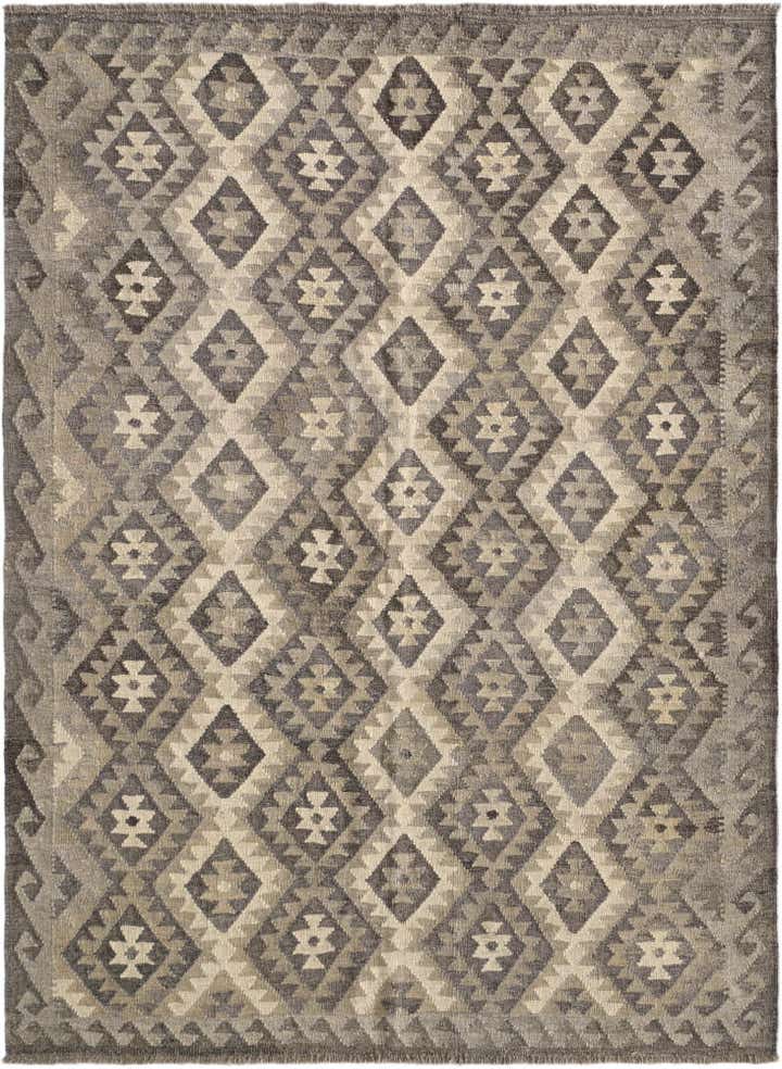 4' 10 x 6' 7 Hand Woven Kilim Maymana Rug