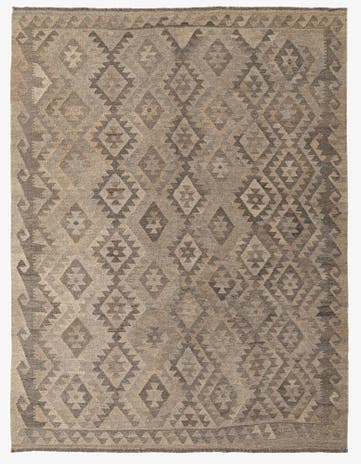 5' 3 x 6' 11 Hand Woven Kilim Maymana Wool Rug