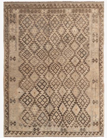 5' 10 x 7' 6 Hand Woven Kilim Maymana Wool Rug