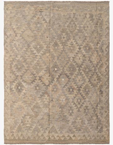 5' 9 x 7' 8 Hand Woven Kilim Maymana Wool Rug
