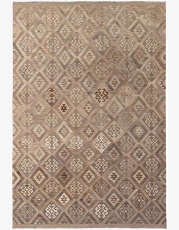 6' 9 x 10' Hand Knotted Kilim Maymana Wool Rug