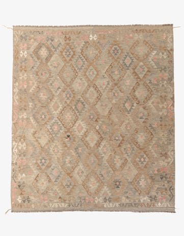 8' 4 x 9' 5 Hand Woven Kilim Maymana Wool Rug