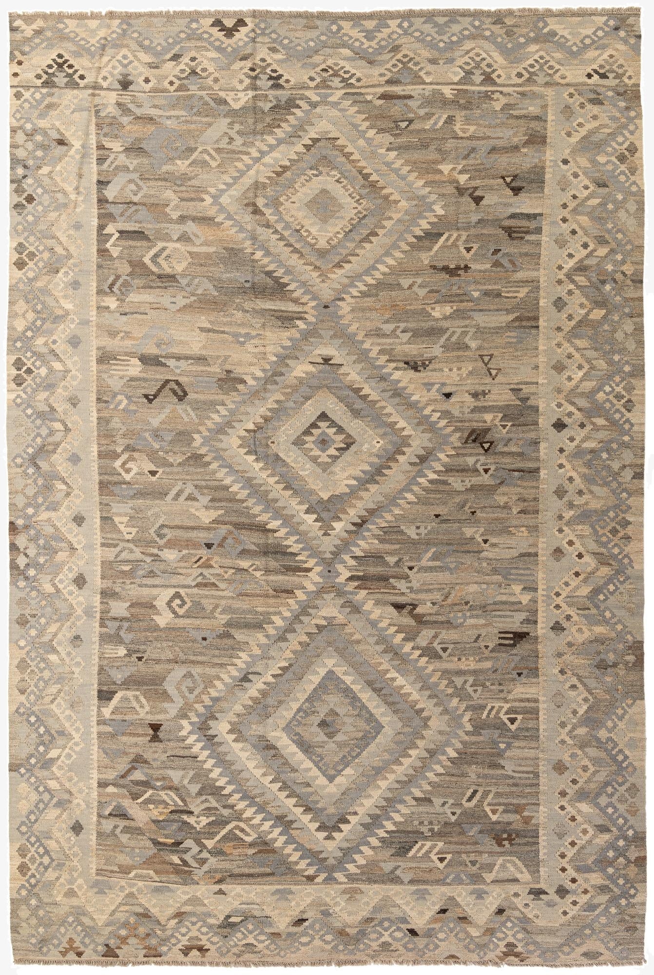 8' x 12'  Hand Woven Kilim Maymana Wool Rug