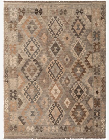 5' 11 x 7' 10 Hand Woven Kilim Maymana Wool Rug