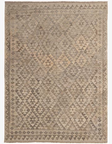 5' x 6' 7 Hand Woven Kilim Maymana Wool Rug