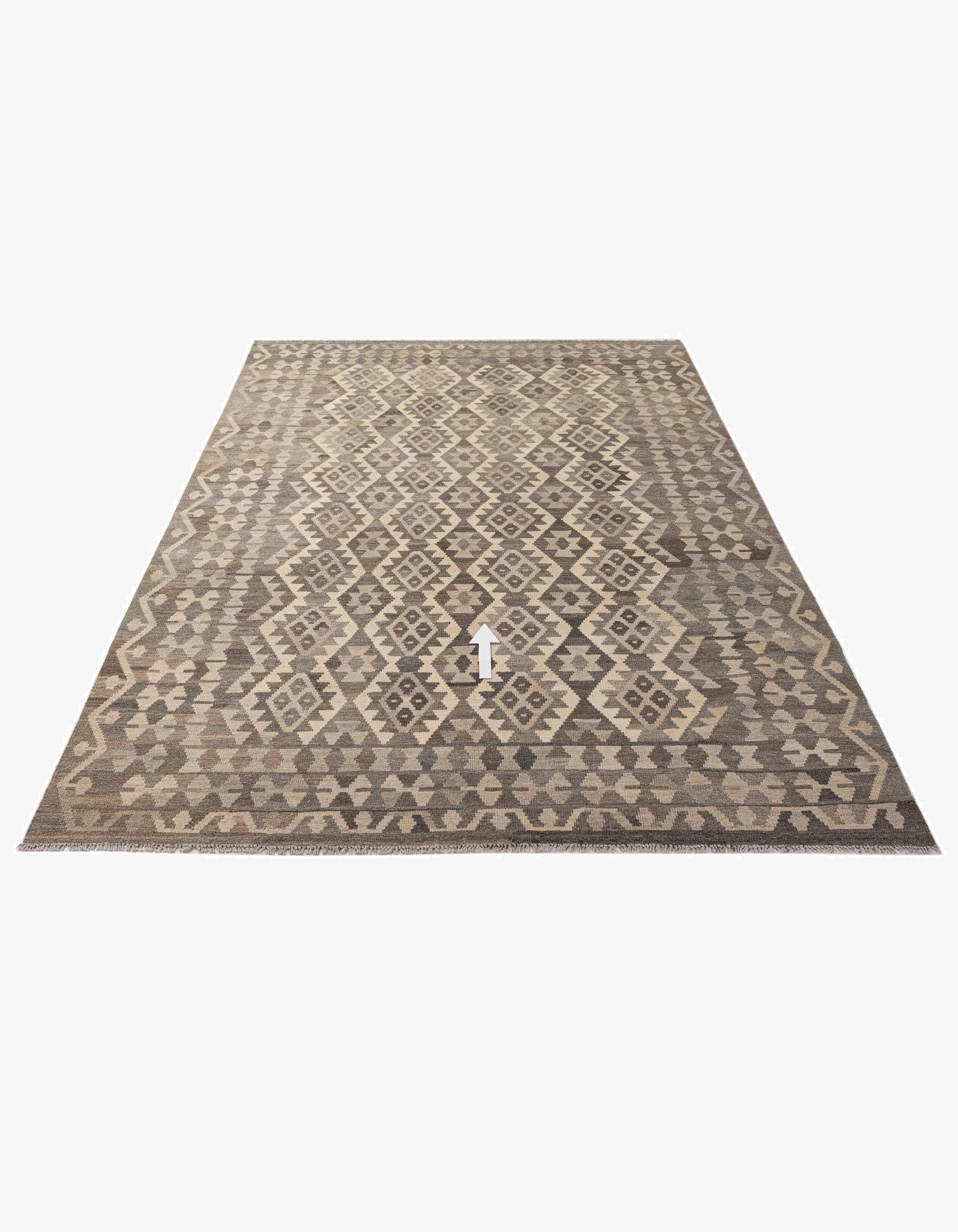 6' 8 x 10'  Hand Woven Kilim Maymana Wool Rug