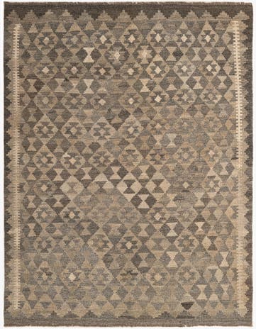 5' 1 x 6' 6 Hand Woven Kilim Maymana Wool Rug