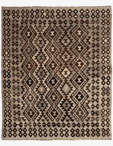 5' 5 x 6' 6 Hand Woven Kilim Maymana Wool Rug
