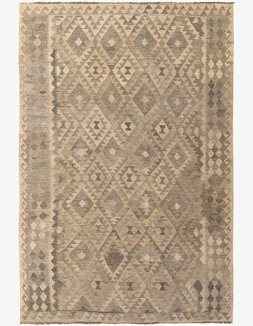 6' 9 x 9' 9 Hand Knotted Kilim Maymana Wool Rug