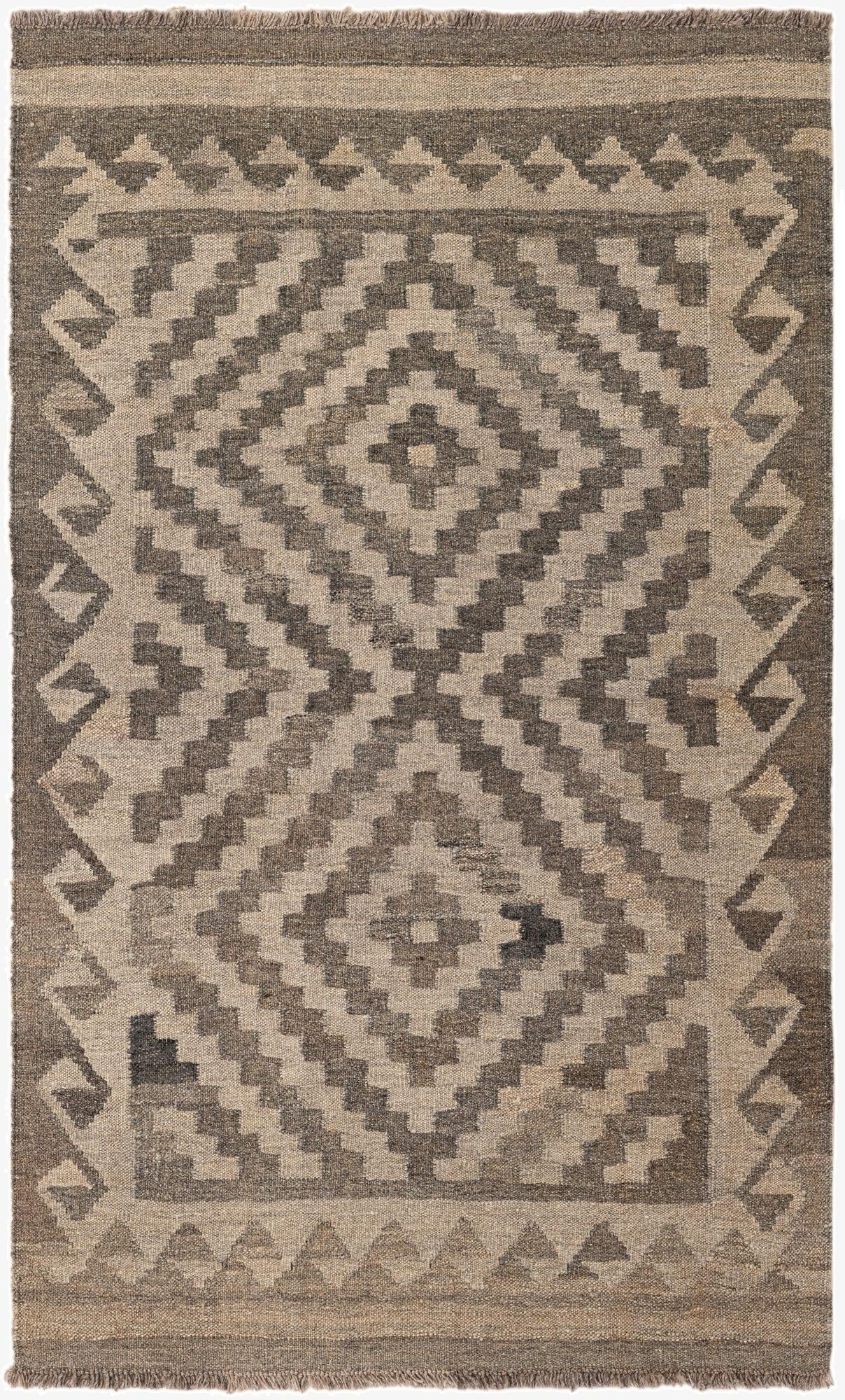 3' 2 x 5' 2  Hand Woven Kilim Maymana Wool Rug