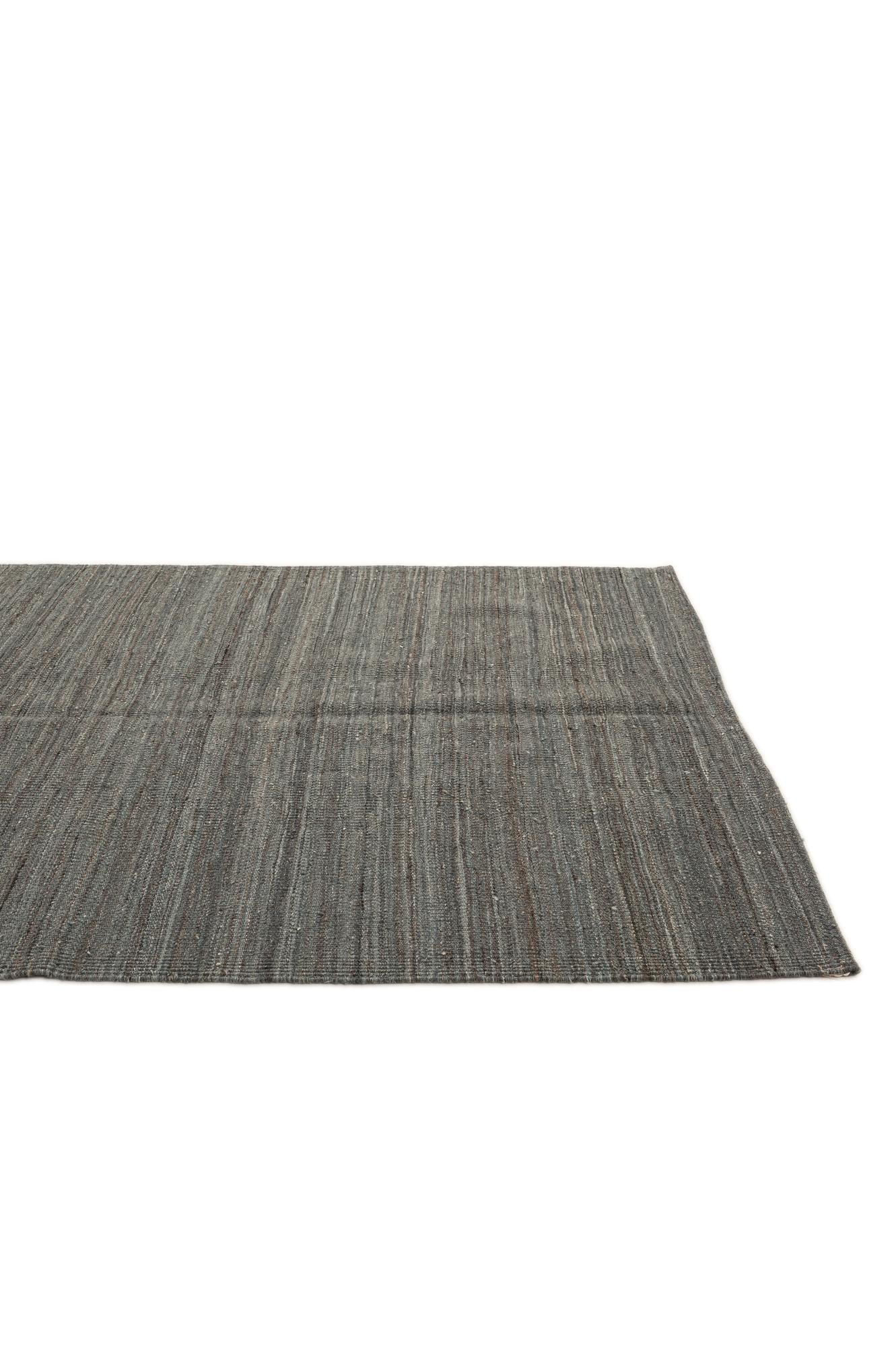4' 8 x 6' 1 Hand Woven Kilim Modern Wool Rug