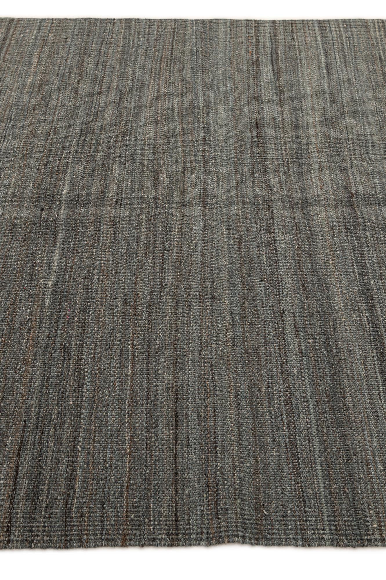 4' 8 x 6' 1 Hand Woven Kilim Modern Wool Rug