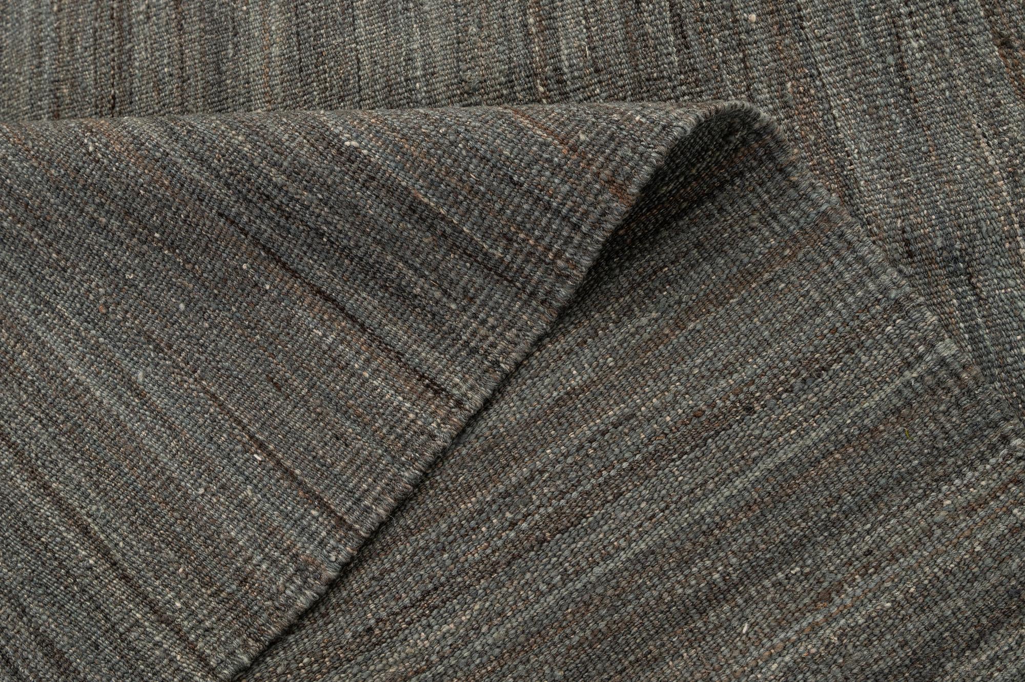 4' 8 x 6' 1 Hand Woven Kilim Modern Wool Rug