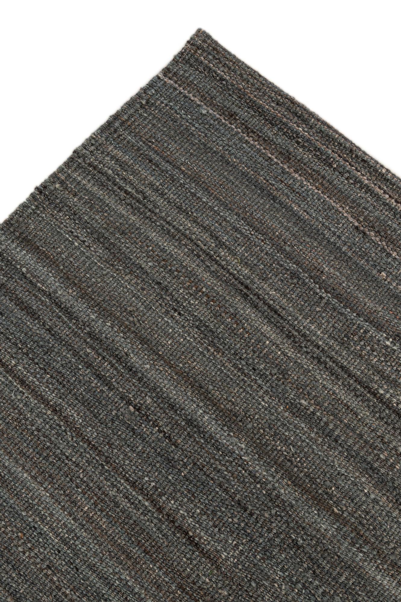 4' 8 x 6' 1 Hand Woven Kilim Modern Wool Rug