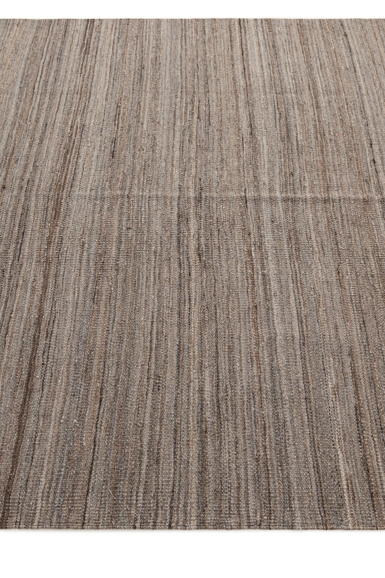 5' 3 x 6' 4 Hand Woven Kilim Modern Wool Rug