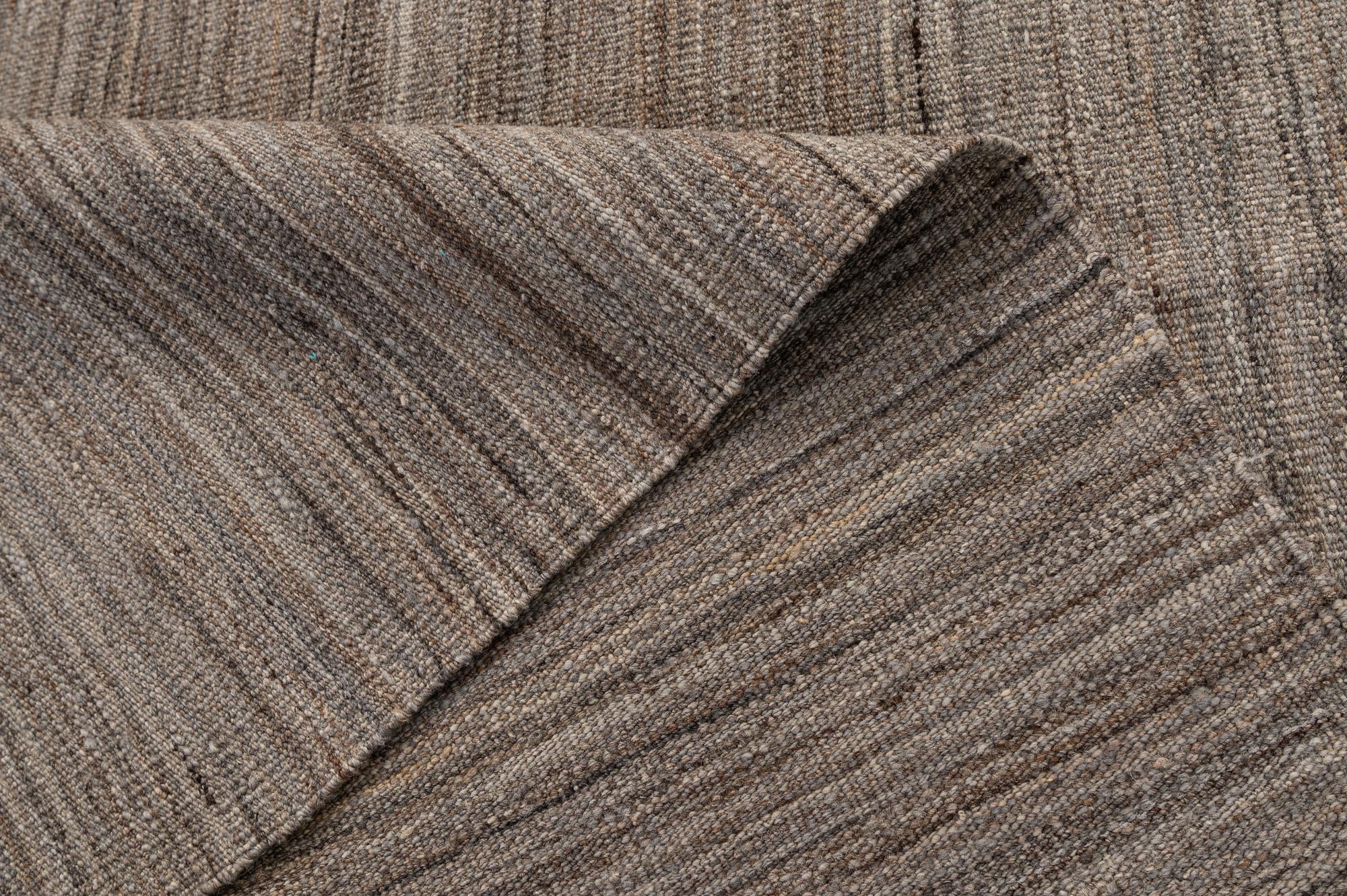 5' 3 x 6' 4 Hand Woven Kilim Modern Wool Rug