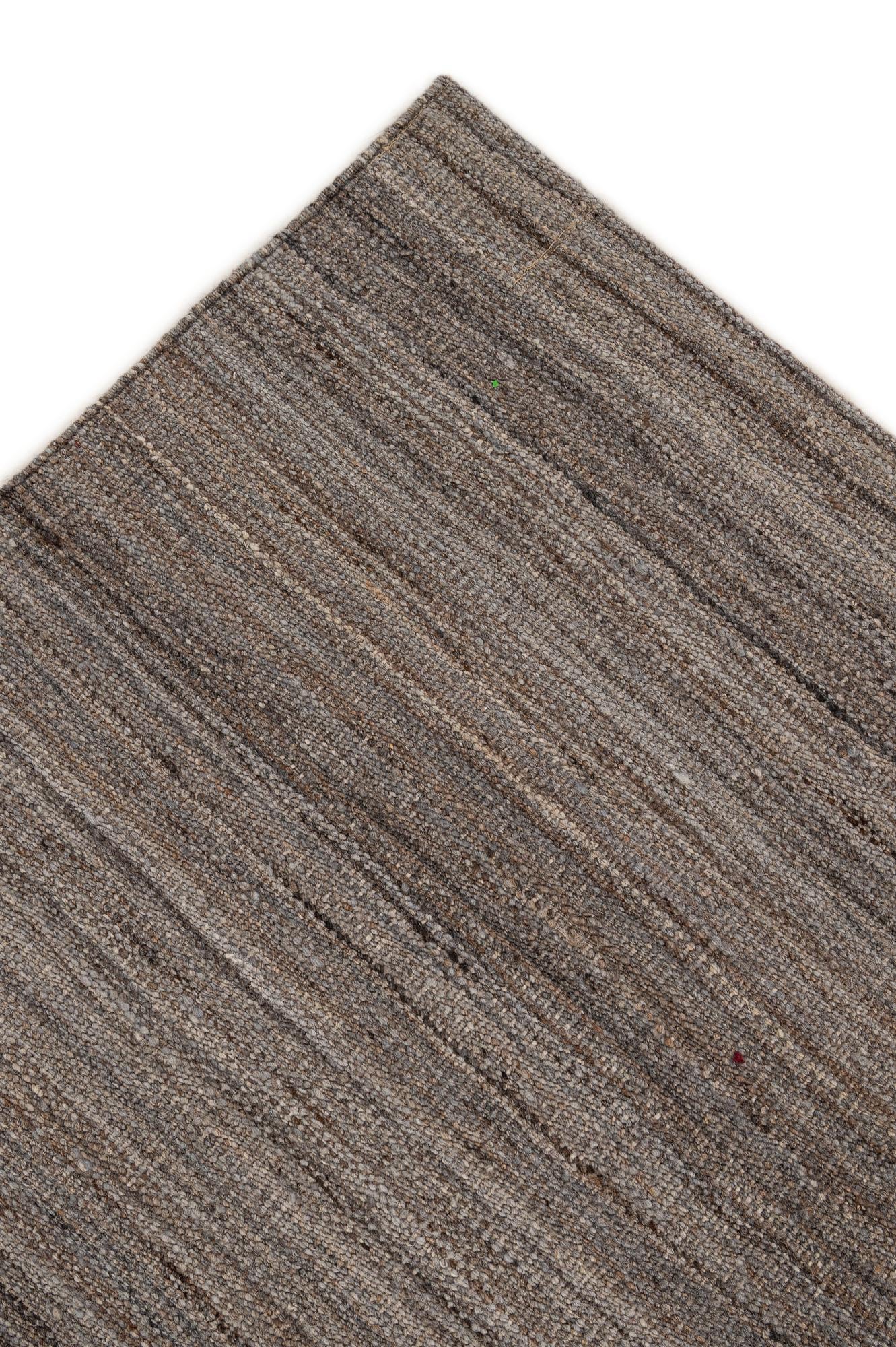 5' 3 x 6' 4 Hand Woven Kilim Modern Wool Rug