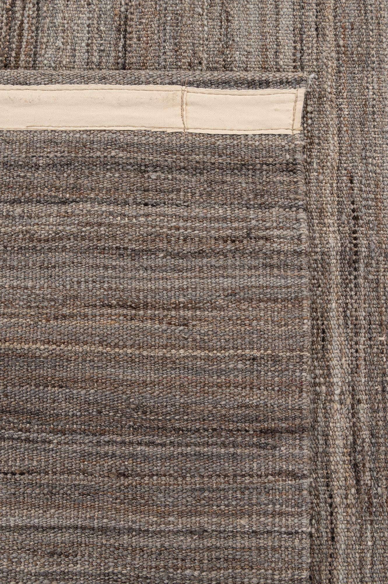 5' 3 x 6' 4 Hand Woven Kilim Modern Wool Rug