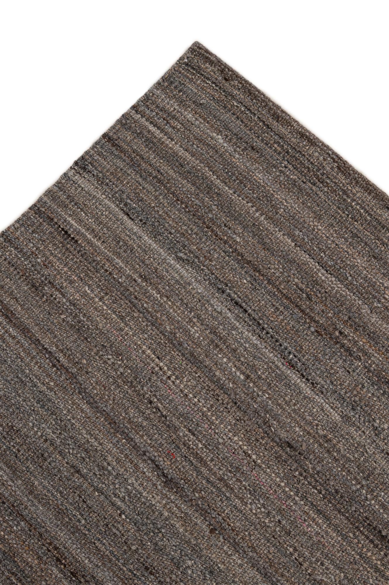 4' 10 x 6' 3 Hand Woven Kilim Modern Wool Rug
