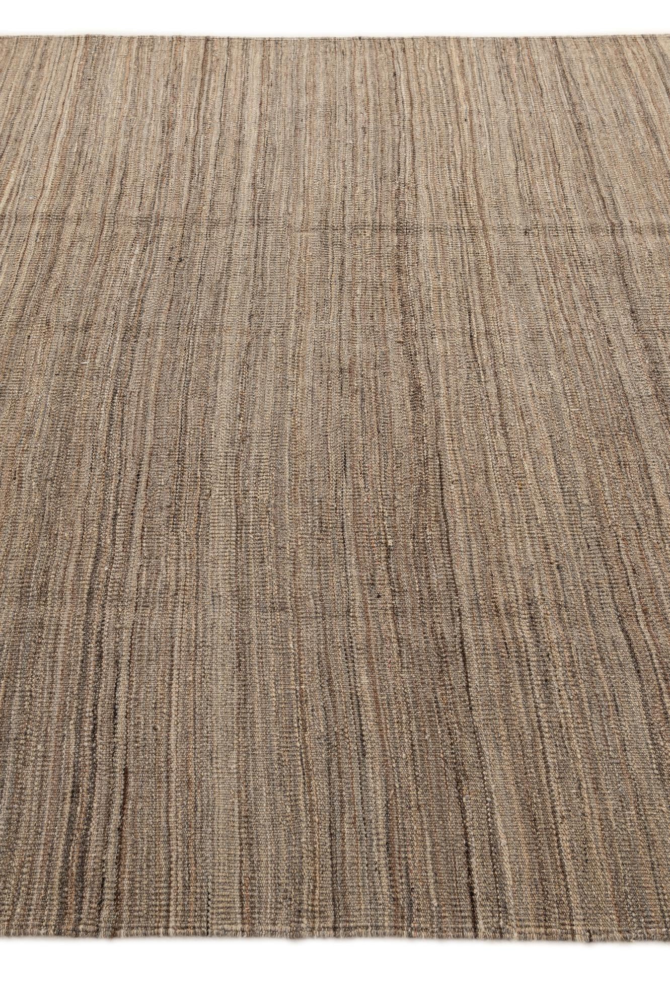 6' 2 x 8' Hand Knotted Kilim Modern Wool Rug