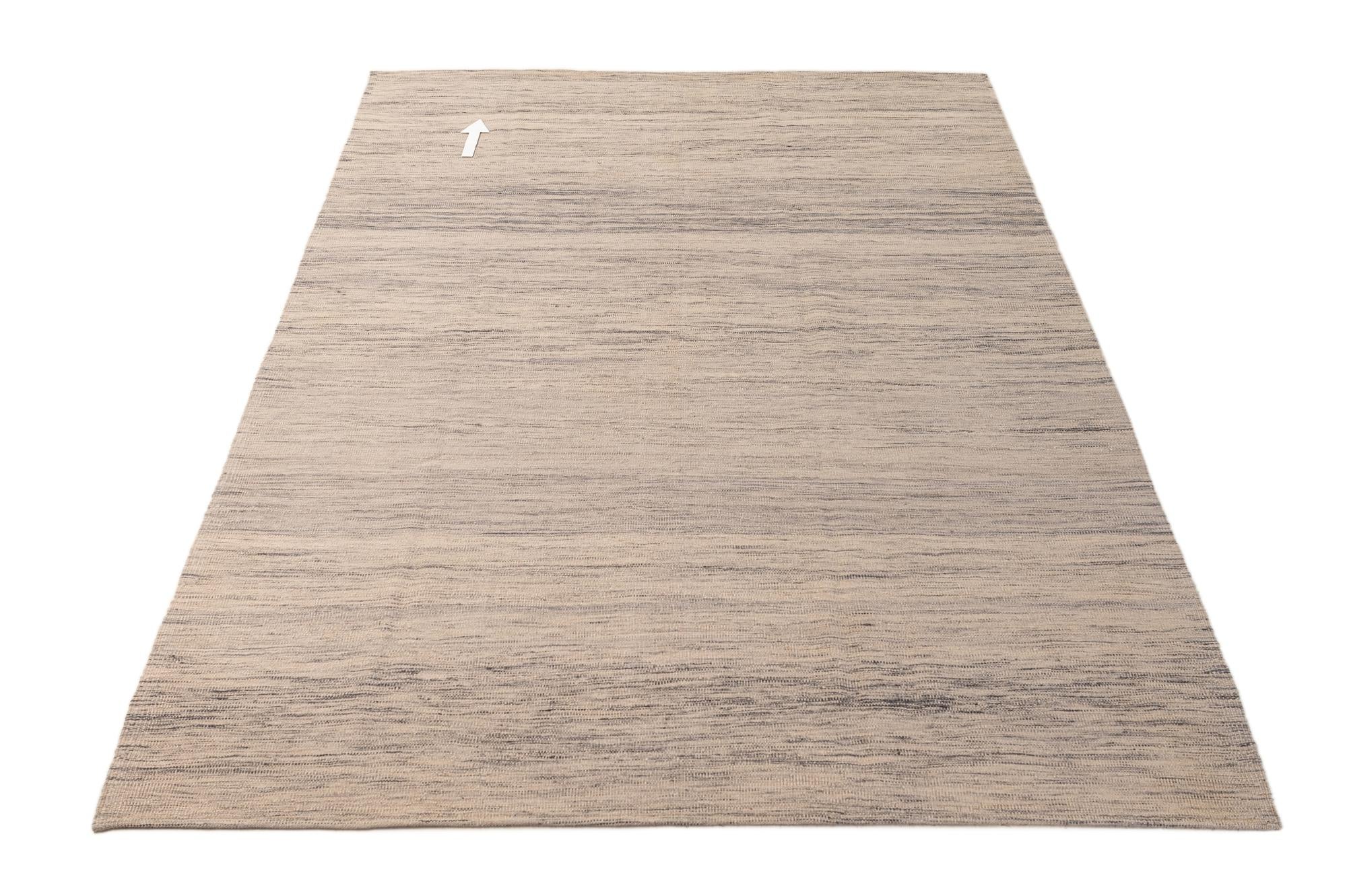 6' 6 x 9' 8 Hand Woven Kilim Modern Wool Rug